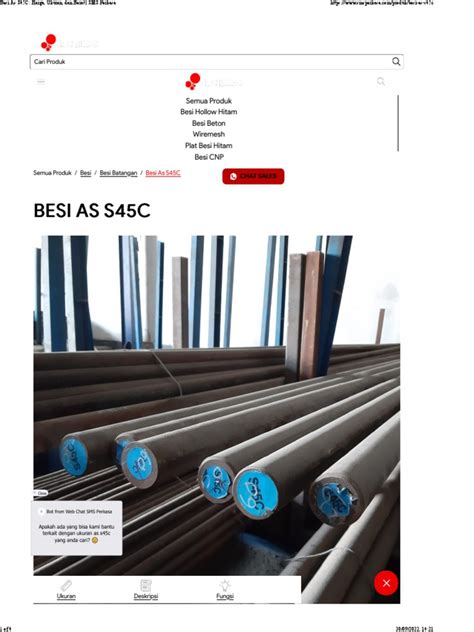 besi  sc harga ukuran  berat sms perkasa