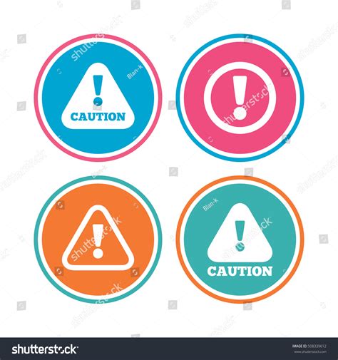 Attention Caution Signs Hazard Warning Icons Stock Vector Royalty Free