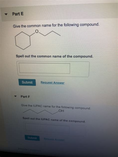 Solved Give The Iupac Name For The Following Compound And