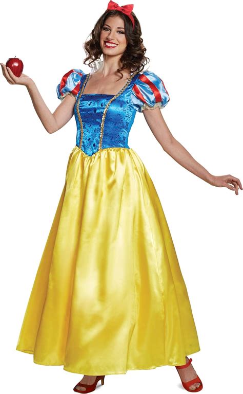 Disguise Deluxe Snow White Fancy Dress Costume For Adults Uk Clothing