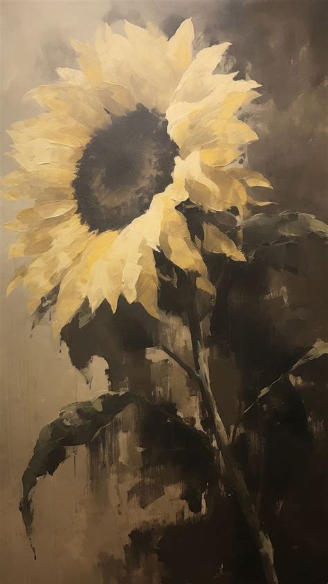 Acrylic paint sunflower painting plant | Premium Photo Illustration - rawpixel