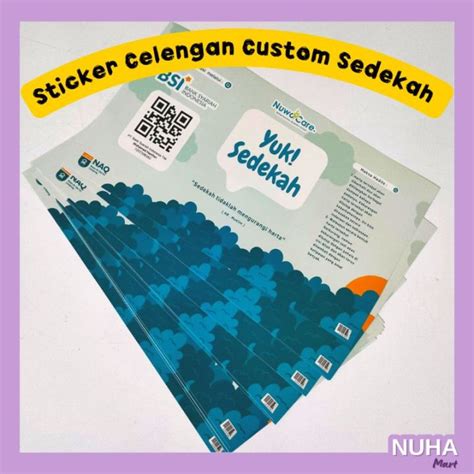 Sticker Custom Kencleng Infaq Sedekah Wakaf Masjid Musholla Stiker