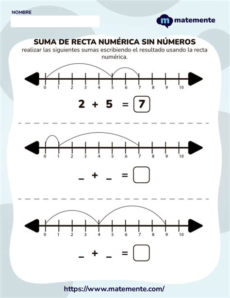 Ejercicios De Suma De Recta Num Rica Sin N Meros Pdf