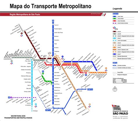 Emtu Mapas Trolebus Trens E Metrô Sp Cptmminuto Ligado