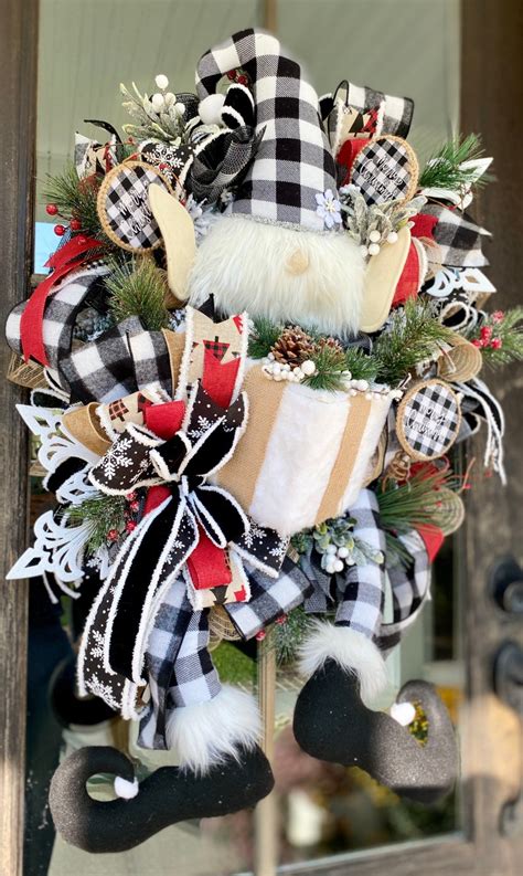 Digital Tutorial How To Create This Buffalo Plaid Elf Wreath Etsy