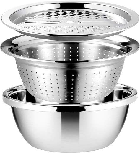 Cabilock Graters For Kitchen Handheld Stainless Steel Drain Basket