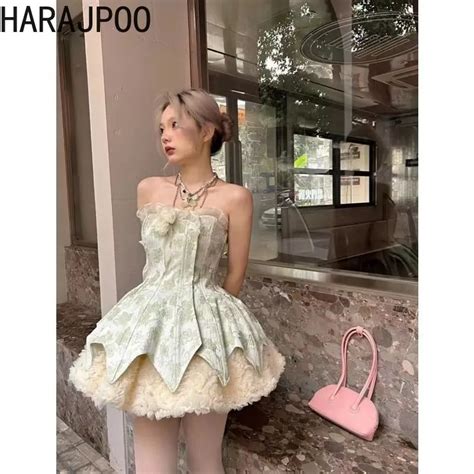 Harajpoo French Style Set 2023 Summer Harajuku Floral Collection