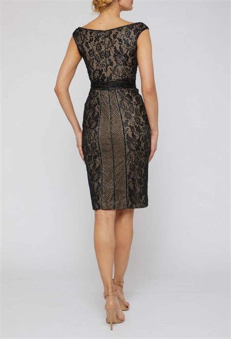 Terani Couture 2011c2028 Knee Length Floral Lace Sheath Dress