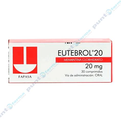 Eutebrol 20 Memantina Clorhidrato 20 Mg Caja De 30 Comprimidos