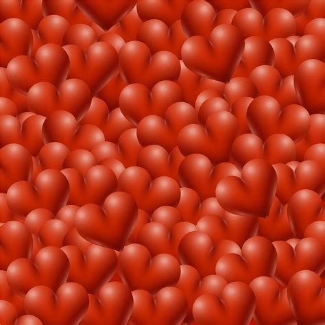 Red High Detailed Hearts Background Vector Illustration Vector