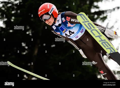 Ljubno Slovenia 26th Jan 2018 Carina Vogt Of Germany Soars Through