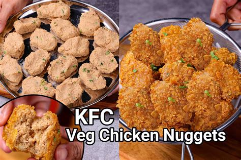 Veg Chicken Nuggets Recipe Kfc Style Veg Fried Chicken Nuggets