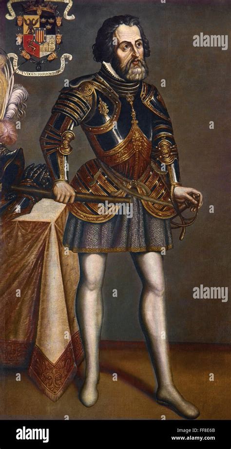 Hernán Cortés 1485 1547 NSpanish conquistador de México Pintura al