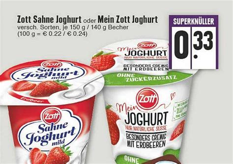 Zott Sahne Joghurt Oder Mein Zott Joghurt Angebot Bei Edeka