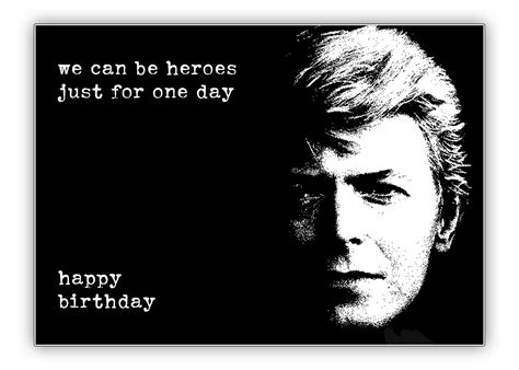 David Bowie 'heroes' Birthday Card. Personalise It - Etsy