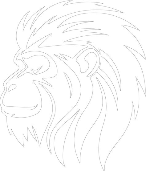 Mandrill Outline Silhouette 38828911 Vector Art At Vecteezy