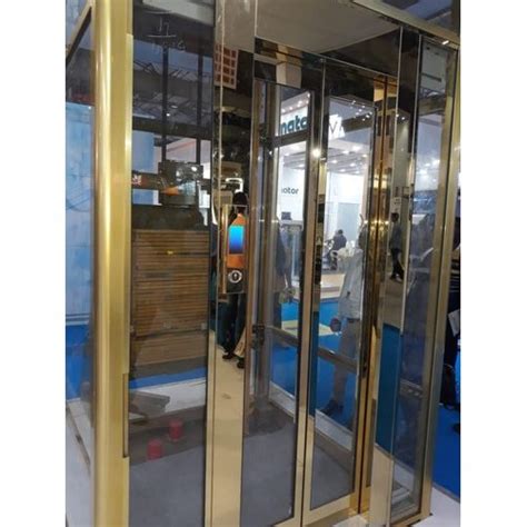 Polished Stainless Steel Kone Glass Elevator Max Personscapacity 6