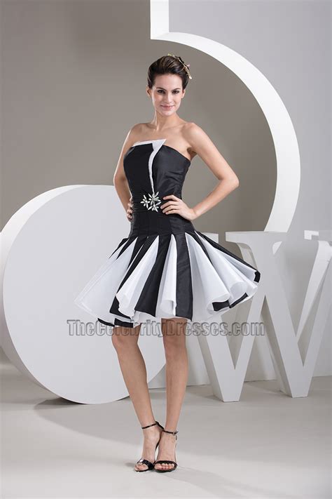 White And Black Party Homecoming Cocktail Dresses Thecelebritydresses