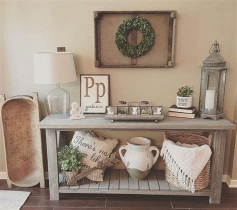 Farmhouse Style Console Table Home Decor Sofa Table Decor Console