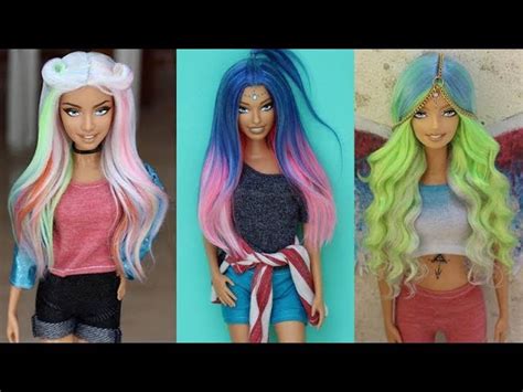 Barbie Hair - Change Barbie Hair Color - Doll Makeover Transformation