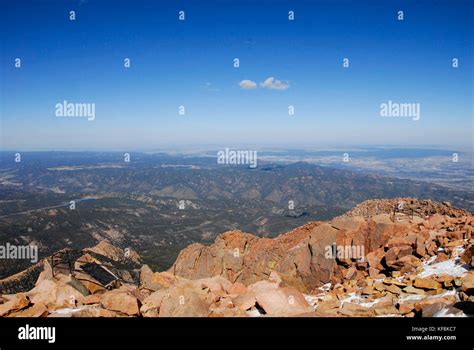View From Pikes Peak Colorado In The Fall Stock Photo Alamy