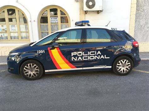 Carro De Pol Cia Nacional Da Espanha Em P Blico Foto Editorial Imagem