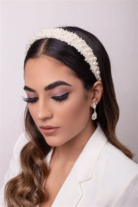 Wedding Pearls Headband Alexia Pearl Headband Bridal Shower Etsy Uk