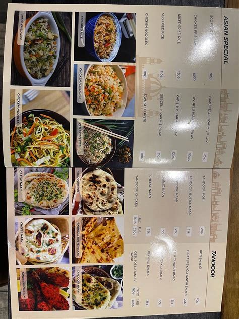 Menu At Fusion Indian Restaurant Istanbul Florya Cd No 42