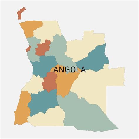 Mapa Vetorial De Angola Divis Es Administrativas Vetor Premium