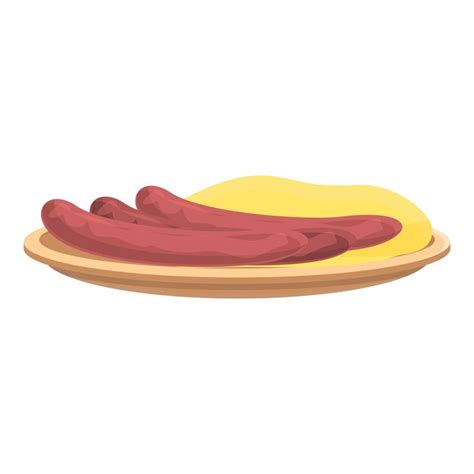 Premium Vector German Sausage Icon Cartoon Vector Food Fork Bratwurst