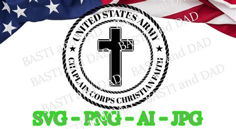 Us Army Chaplain Corps Branch Insignia Svg Army Christian Us Army