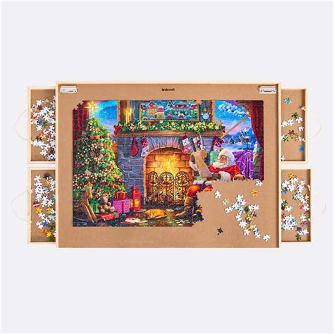 Best Wooden Jigsaw Puzzle Table Puzzle Board with Drawers and Cover ...