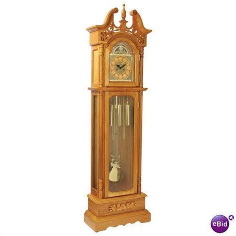 Edward Meyer™ Oak Grandfather Clock With Beveled Glass Grandfather Clock Wall Clock Clock