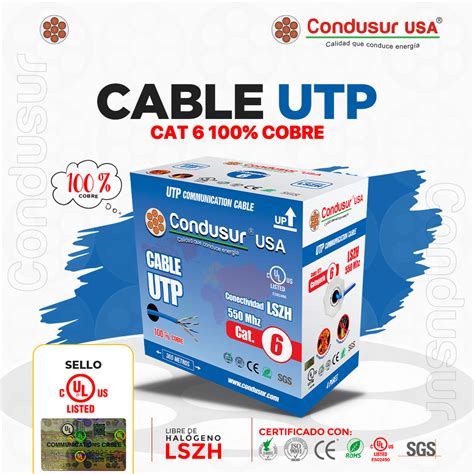 Cable Utp Cat Azul Cobre Grupo Yllaconza