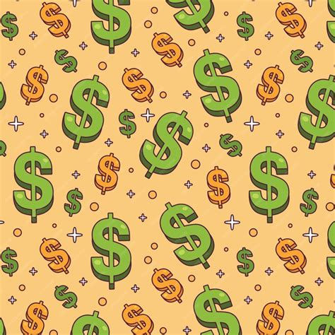 Premium Vector Hand Drawn Dollar Sign Pattern Background