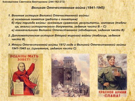 Великая Отечественная война (1941-1945) презентация, доклад