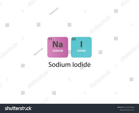 Nai Sodium Iodide Molecule Simple Molecular Stock Vector Royalty Free