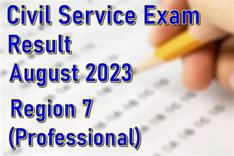 Civil Service Exam Result August Region Passers Professional