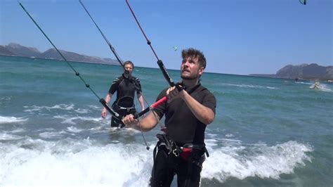 Marco Kitekurse Kitemallorca Flysurfer Kite Erste Kite Kontakt Wind Auf