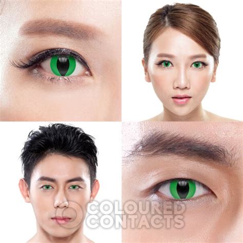 Green Reptile Colored Prescription Contact Lenses, Snake Eye Lens