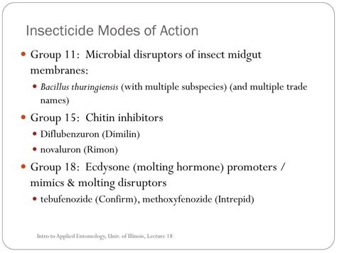 PPT - Modes of Action and Target Pests for Insecticides PowerPoint Presentation - ID:6122344