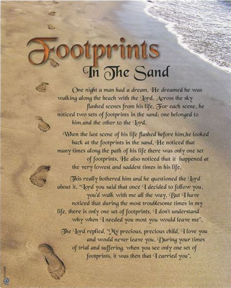 Prints Coloured 10 X 8 Footprints In The Sand Online Christian