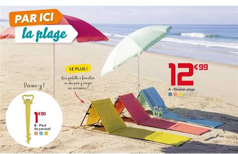 Promo Pied De Parasol Dossier Plage Chez Gifi Icatalogue Fr