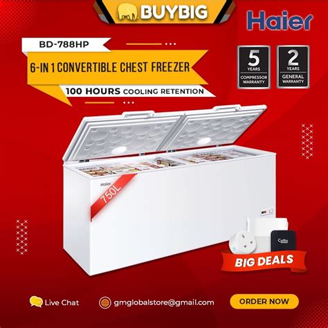 Haier Convertible Chest Freezer Chiller 105L 155L 207L 332L 450L 535L