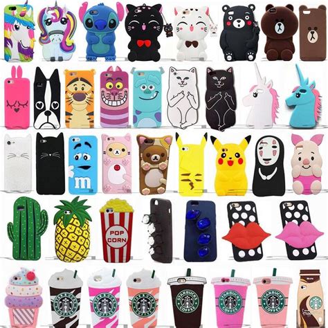 Hot Cute D Kawaii Cartoon Soft Silicone Phone Case For Iphone C