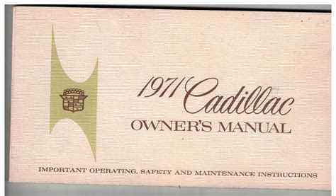 Cadillac Owner S Manual Original Ebay