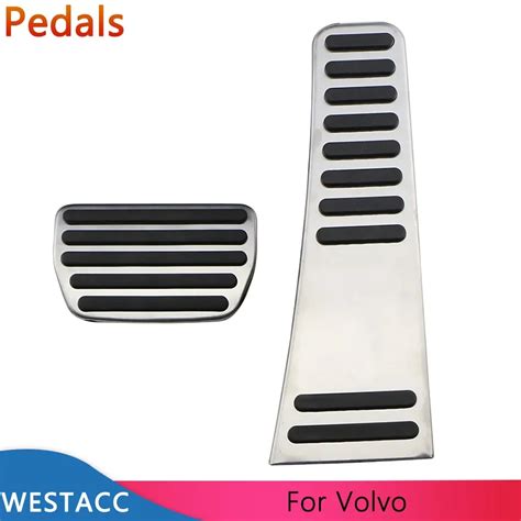 Stainless Steel Car Pedals Accelerator Gas Brake Clutch Pedal Cover For Volvo Xc60 Xc90 S90 V90