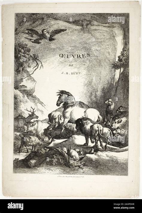 Jean Baptiste Huet Title Page From Oeuvres De J B Huet