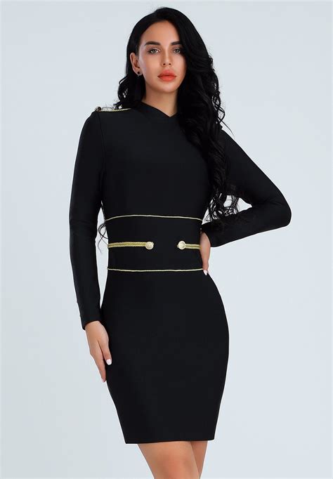 2019 Winter Fashion Sexy Navy Style Slim Turtleneck Short Party Dress