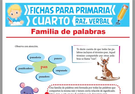 Concepto De Familia De Palabras Para Cuarto De Primaria 2023